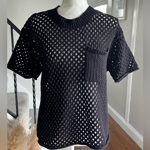 🎉SALE🎉 Evereve Black Knit Top - Picture 1 of 4